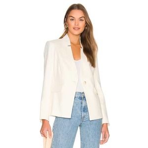 NWT Veronica Beard Upcollar Dickey Jacket White Size 10